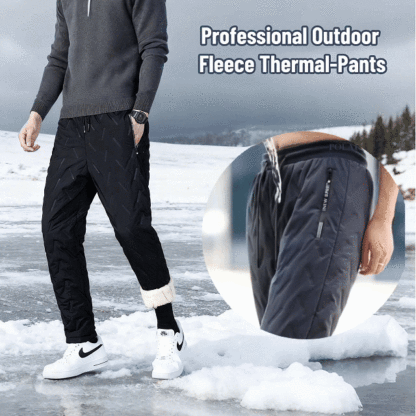 Professional Outdoor Windproof and Waterproof Fleece Thermal-Pants Unisex