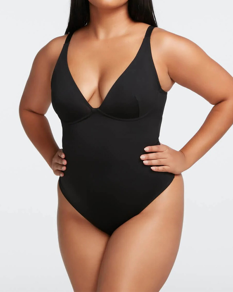 Breast-Covering And Tummy-Controlling Triangle Bodysuit