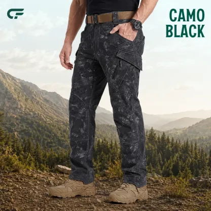 FlexCamo - Men's 9-Pocket Straight Fit Tactical Waterproof Pants - Camo Colors