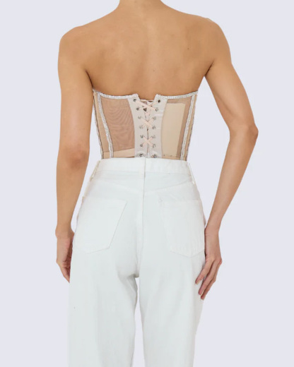 Rhinestone Mesh Sexy Restraint Belt