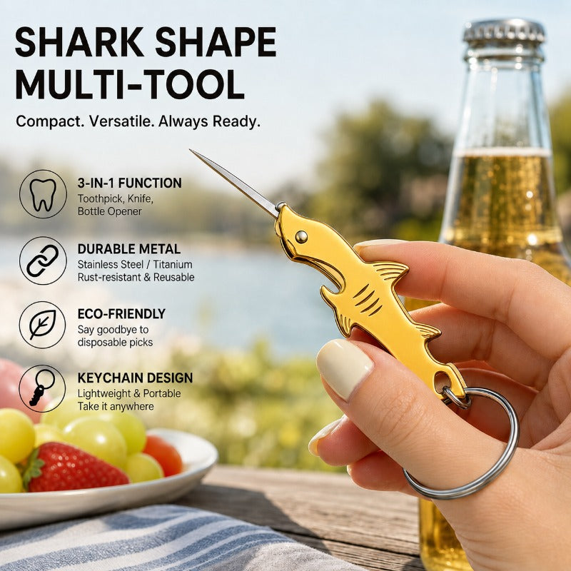 Shark 3-in-1 Keychain Multitool