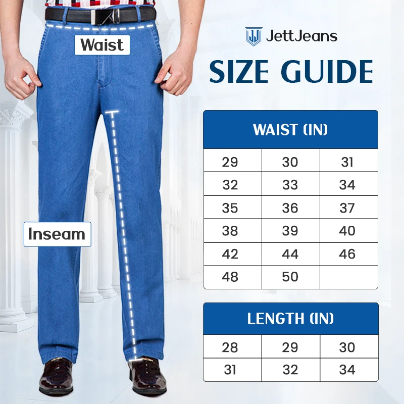 Men's Classic Straight Fit Stretch Jeans
