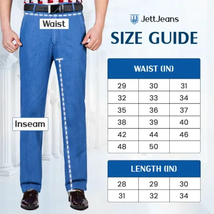 Men's Classic Straight Fit Stretch Jeans