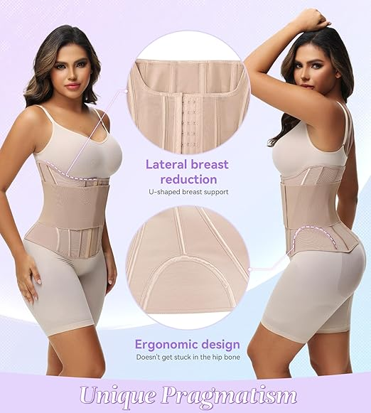 Waist Trainer for Women Tummy Control Workout Girdle Corset Waist Cincher