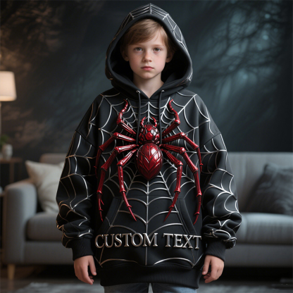 Custom Kids Spider Themed Cool Hoodie