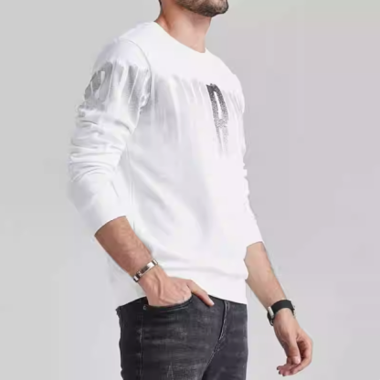 Men's Loose Round Neck Letter Print Sweatshirt