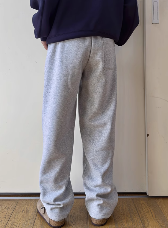 Men's Fleece Loose Straight Sports Pants