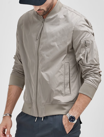 Men's Casual Work Jacket Baseball Collar Jacket