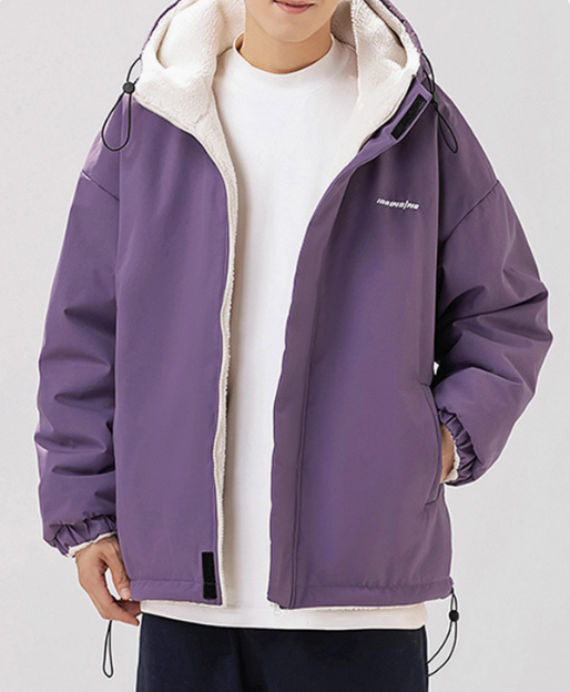 Men's Reversible Sherpa Plus Fleece Jacket