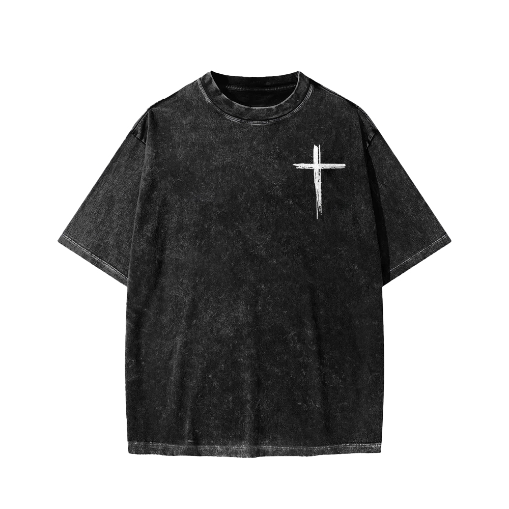 Jesus The Ultimate Deadlifter Christian Front And Back Printing Washed T-shirt