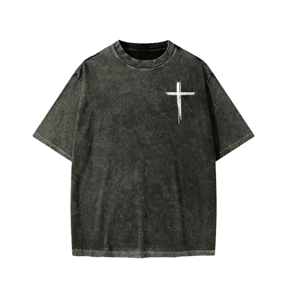 Jesus The Ultimate Deadlifter Christian Front And Back Printing Washed T-shirt