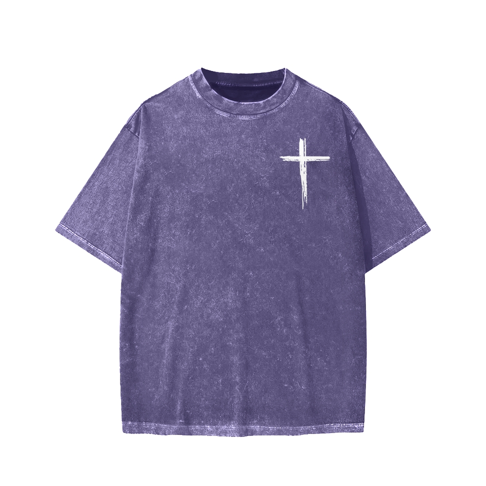 Jesus The Ultimate Deadlifter Christian Front And Back Printing Washed T-shirt