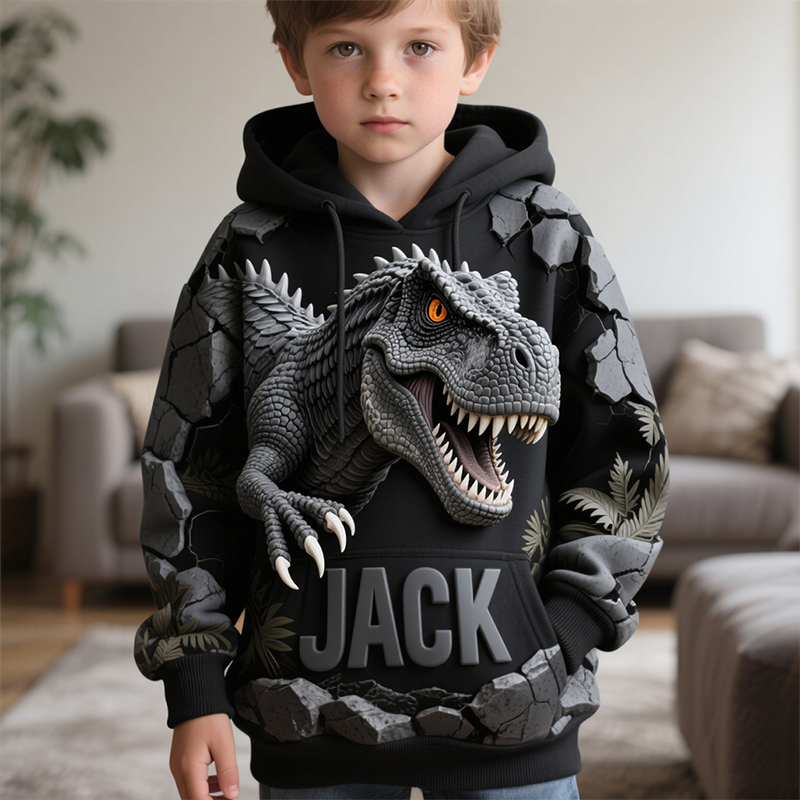 Customized Kids Dinosaur Themed Cool Hoodies