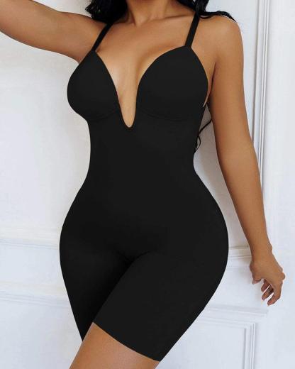 V Backless Shapewear Bodysuit - Wishe