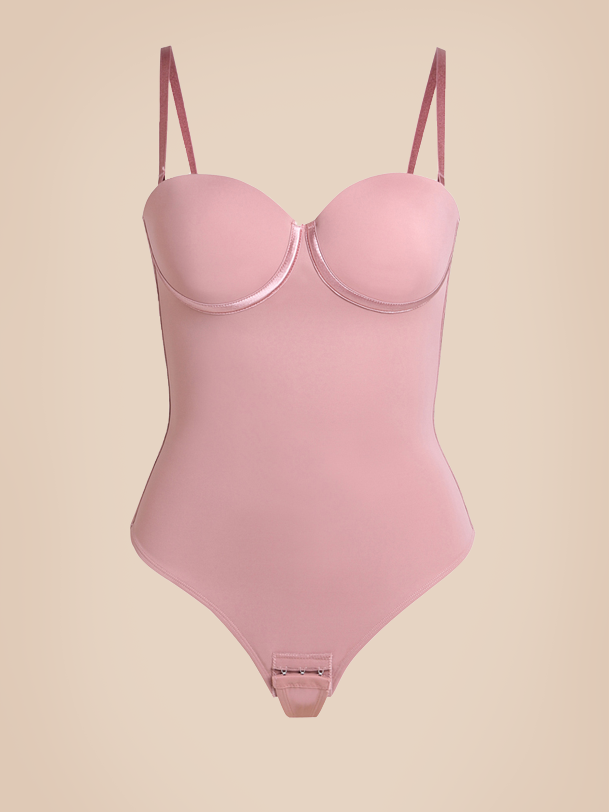 Back Lace-up Thong Seamless Shapewear Bodysuit