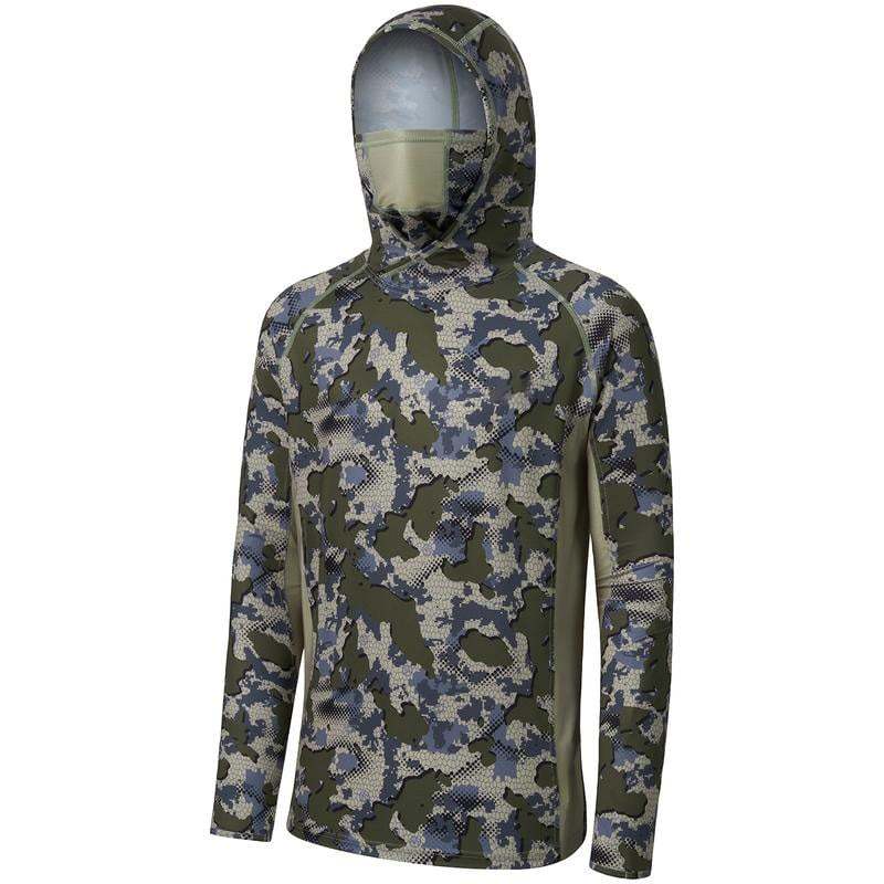 🔥 Ultimate Sun Shield Hunting Shirt – UPF 50+ Camo Hoodie with Built-In Mask for Fishing & Outdoor Use