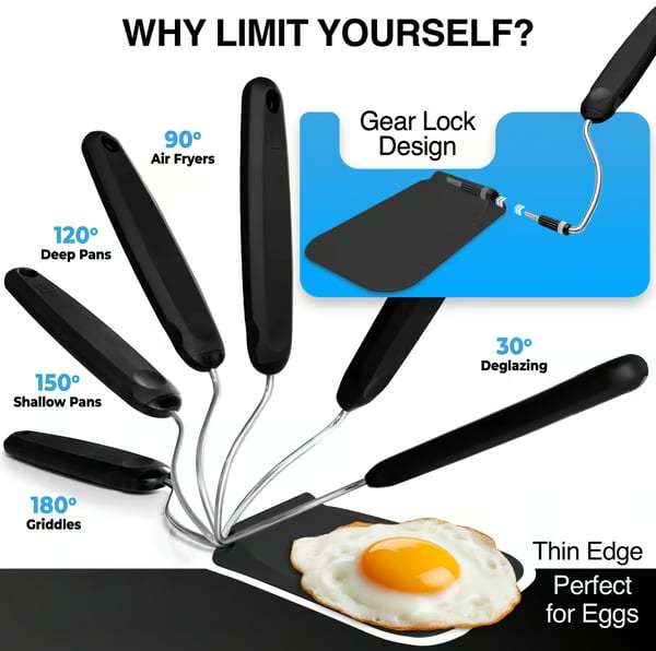 🍽️ Flex-Angle Cooking Spatula – Safe, Durable & Multi-Use