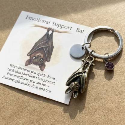 🔥🦇Emotional Support Bat Inspirational Keychain