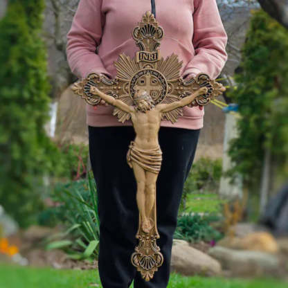 St. Benedict Exorcism Cross carved - Bless you and your family