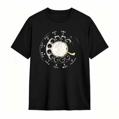 Vintage Rotary Phone Dial Pattern T-Shirt