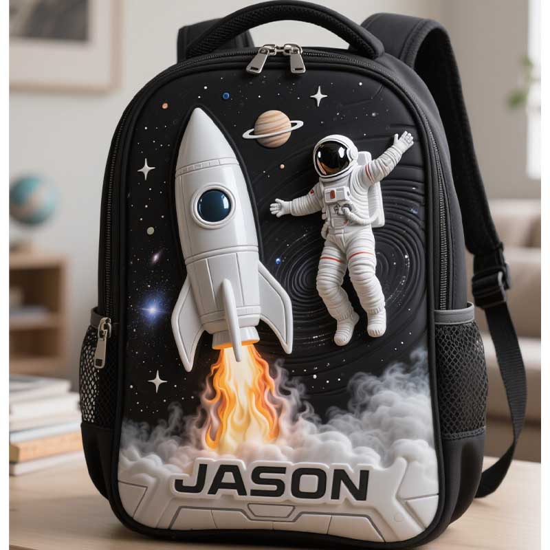 Personalized Kids Astronaut Rocket Space Backpack