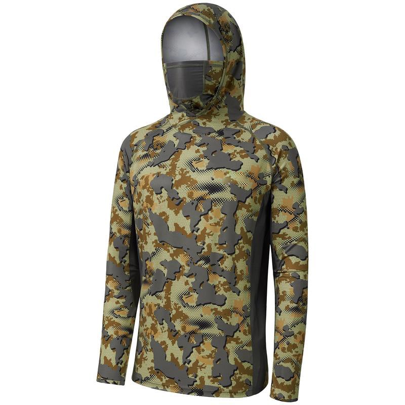 🔥 Ultimate Sun Shield Hunting Shirt – UPF 50+ Camo Hoodie with Built-In Mask for Fishing & Outdoor Use