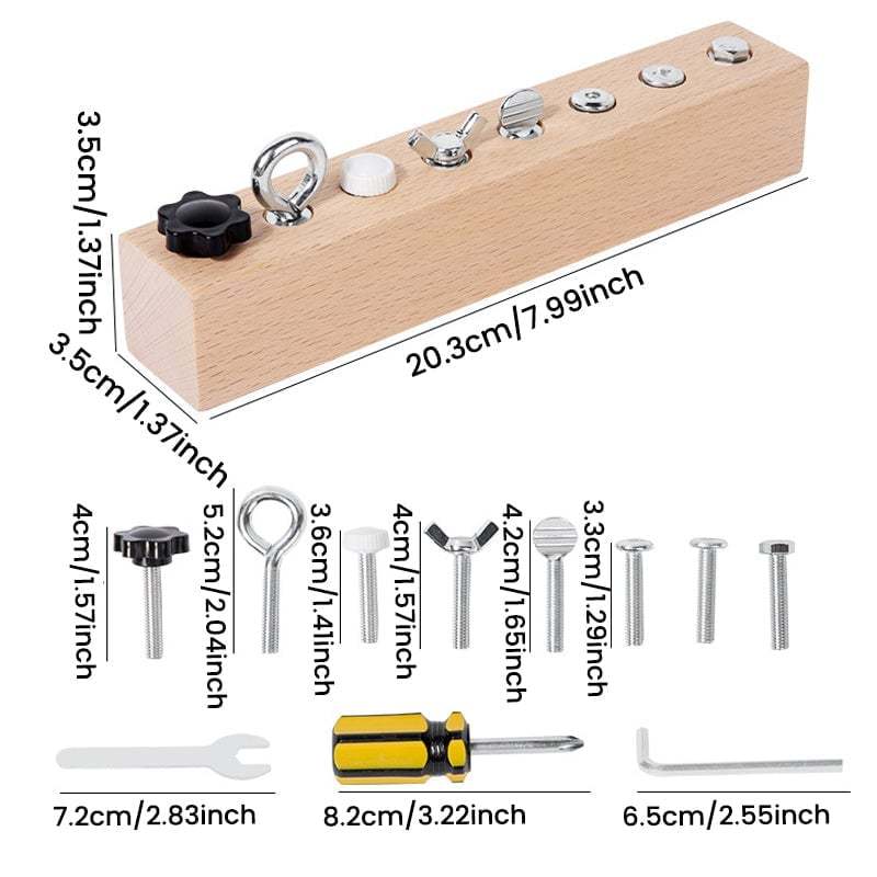 Educational Screw-Tightening Busy Board