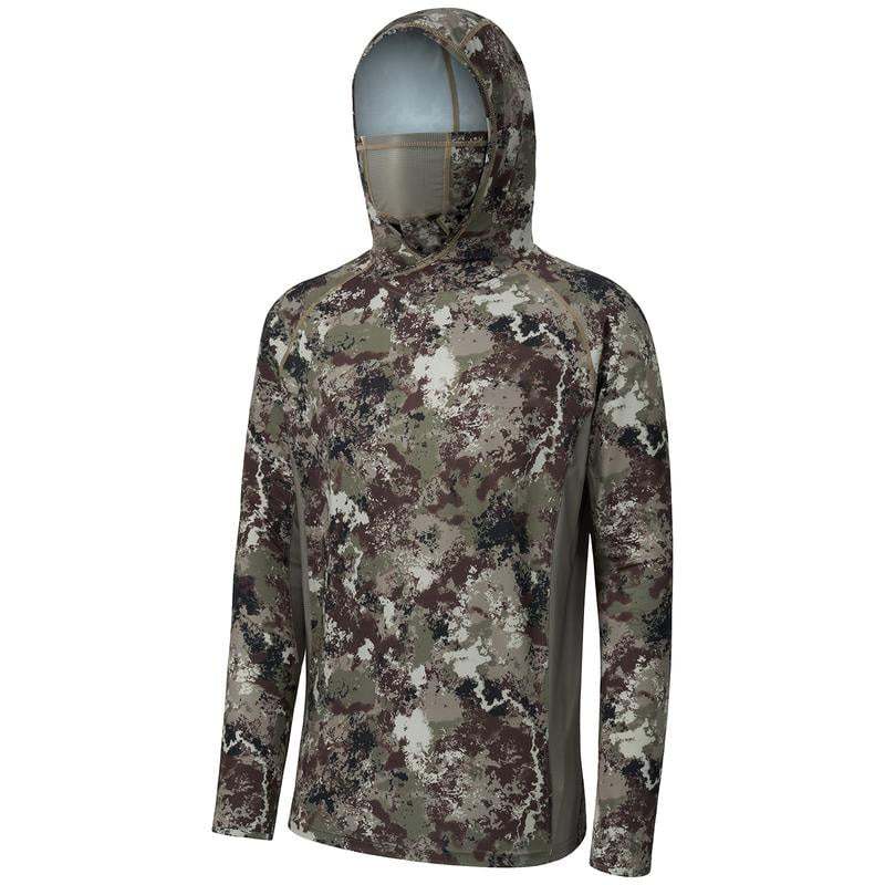 🔥 Ultimate Sun Shield Hunting Shirt – UPF 50+ Camo Hoodie with Built-In Mask for Fishing & Outdoor Use