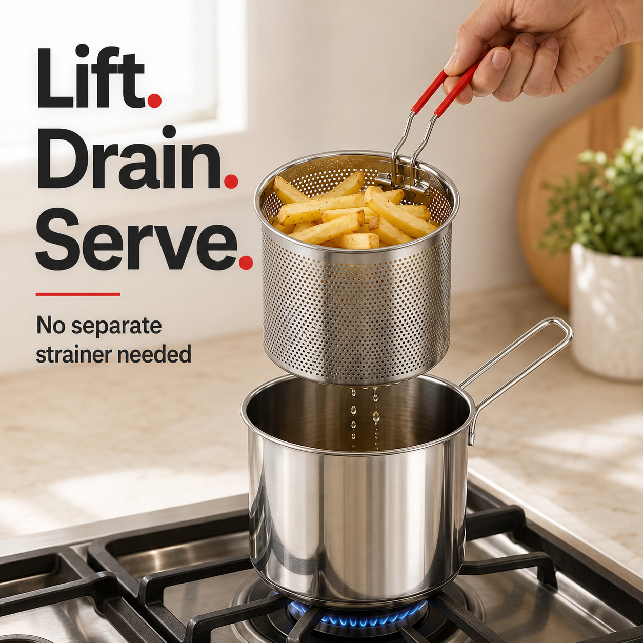 Mini fryer used for fries chicken wings and fried snacks