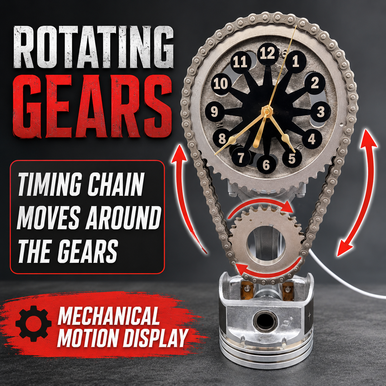 Rotating timing chain gears