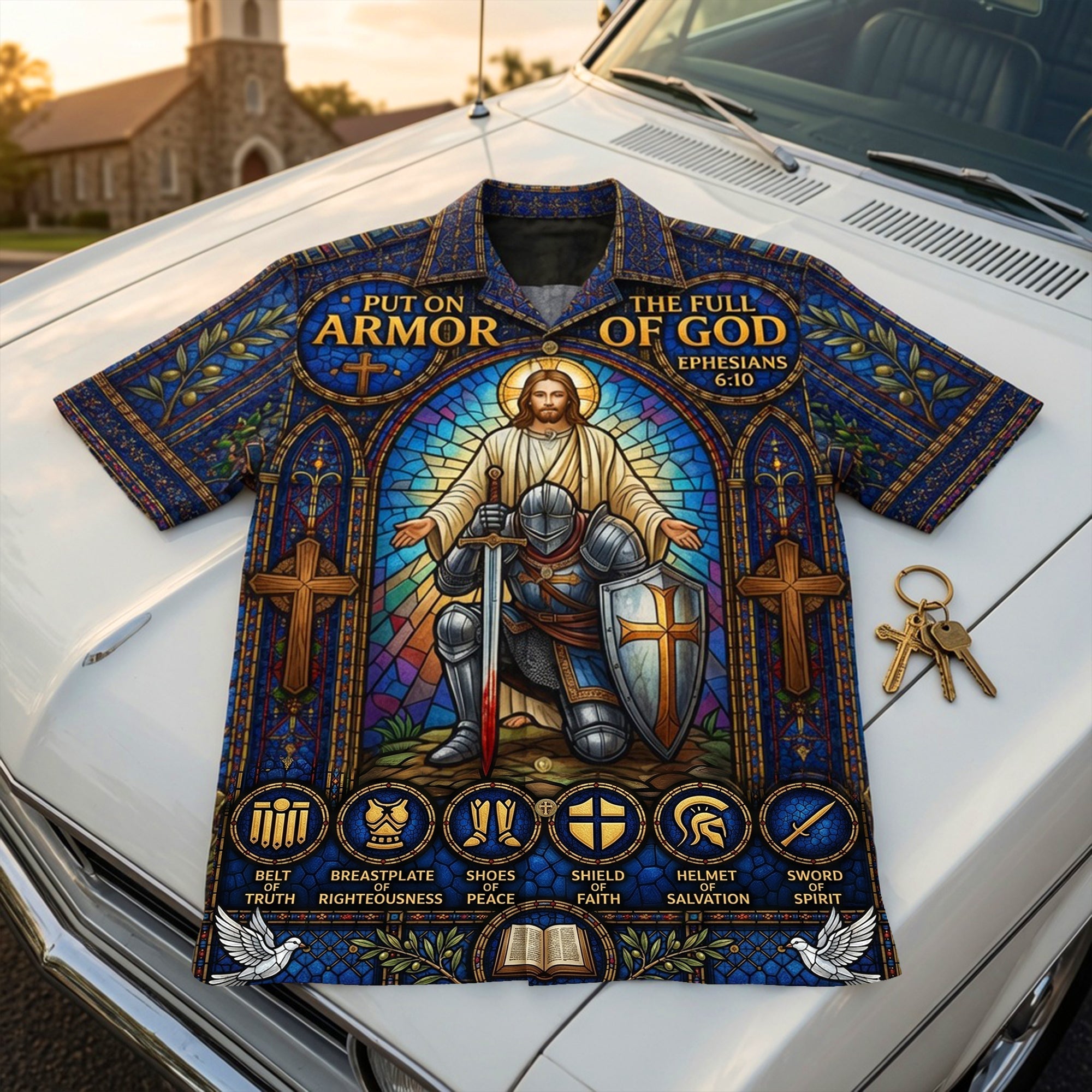 Armor Of Faith Hawaiian Shirt - Personalized Gifts For Christians