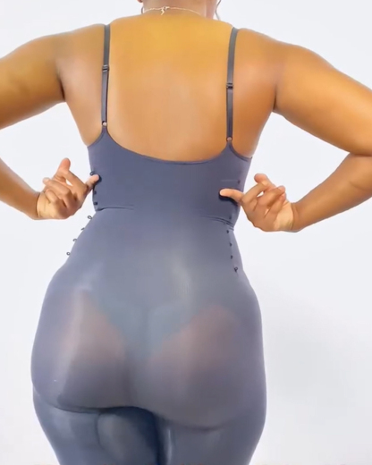 Back Drawstring Seamless Bodysuit