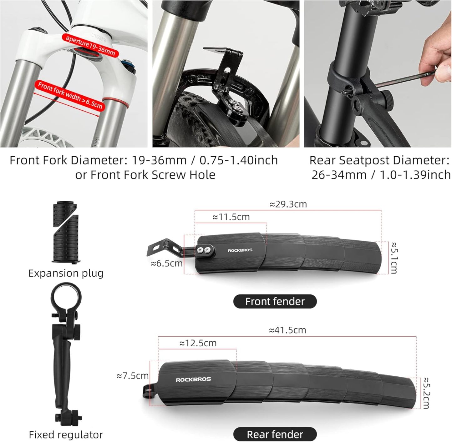 🚲  Retractable Bike Mudguards