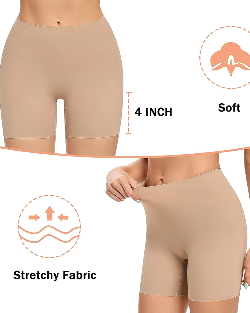 Womens Seamless Shaping Boyshorts Panties Tummy Control Underwear Slimming Shapewear Shorts