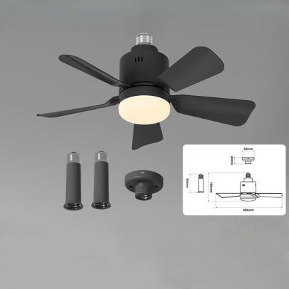 💡 Smart Plug-In Ceiling Fan Light – Remote-Controlled Airflow & Illumination Combo