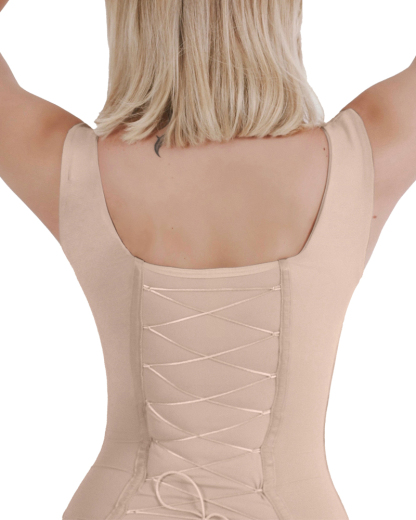 Women's Sexy Back Lace-up SeamlessTummy Control Bodysuit