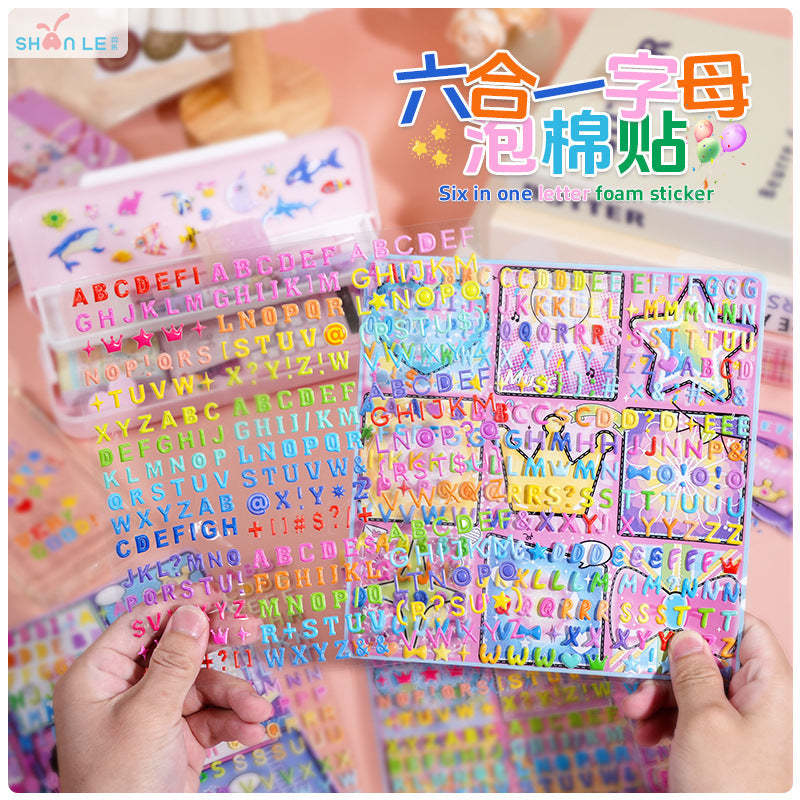 Kawaii Alphabet Puffy Sticker Set