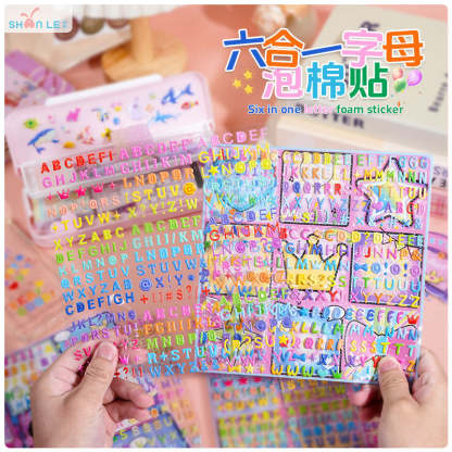 Kawaii Alphabet Puffy Sticker Set