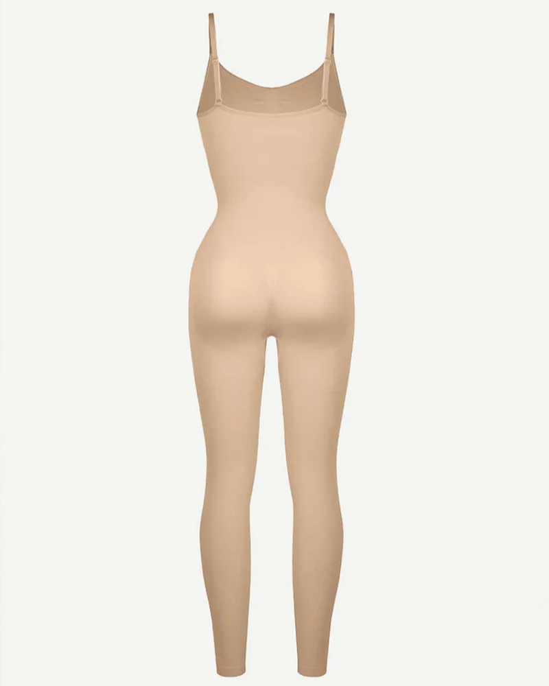 Seamless Breast Support Waist and Abdomen Shaping Mid Thigh Body Shaper