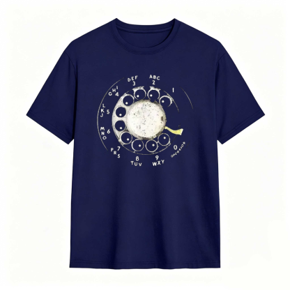 Vintage Rotary Phone Dial Pattern T-Shirt