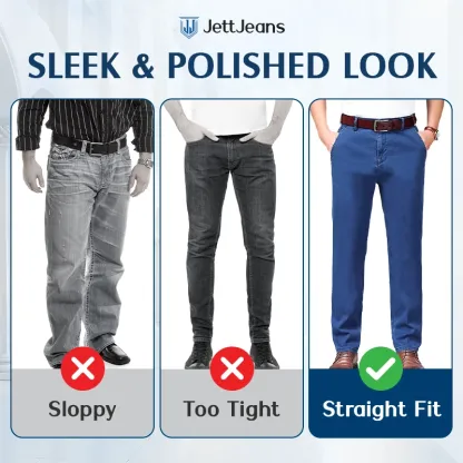 Men's Classic Straight Fit Stretch Jeans