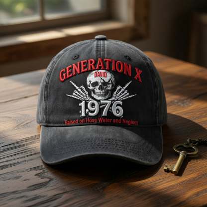 Vintage Generation X Personalized Classic Cap