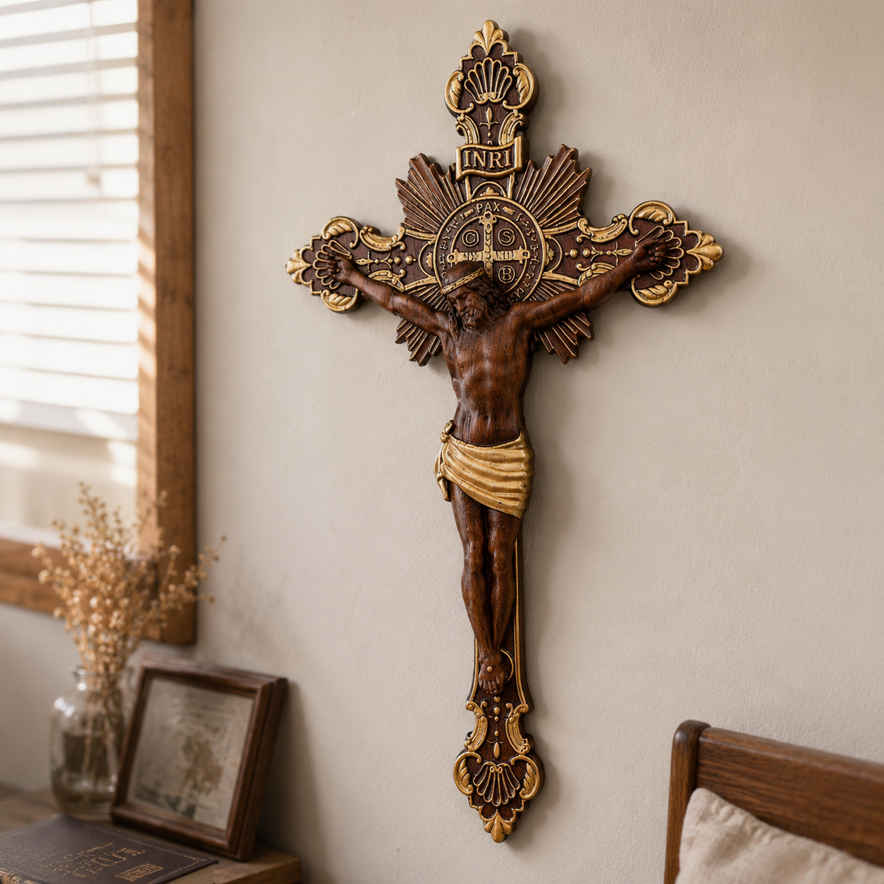 St. Benedict crucifix for prayer corner