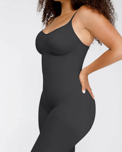 Seamless Breast Support Waist and Abdomen Shaping Mid Thigh Body Shaper