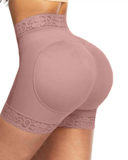Mid-Waist Shaping Shorts With Anti-Rolling Lace Tummy Control Underwear For Women Butt Lifter
