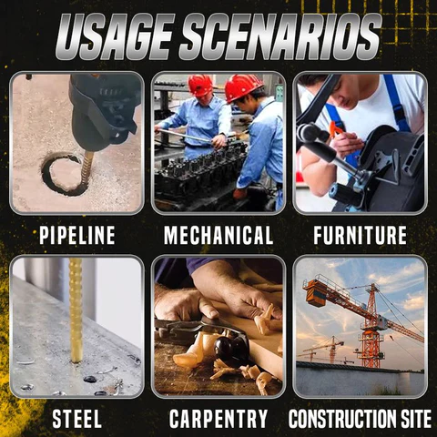 Compact six-piece serrated drill bit set