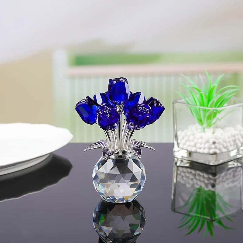 🌹 Mother's Day 49% OFF ! ⚡ Everlasting Crystal Rose Flower Figurine in Vase – Sparkling Crystal Craft, Eternal Flower Design, Exquisite Vase Set & Elegant Home Decor 💎