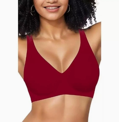 Seamless Deep V Push-Up Wireless Bra
