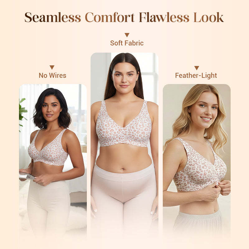 Seamless Deep V Push-Up Wireless Bra