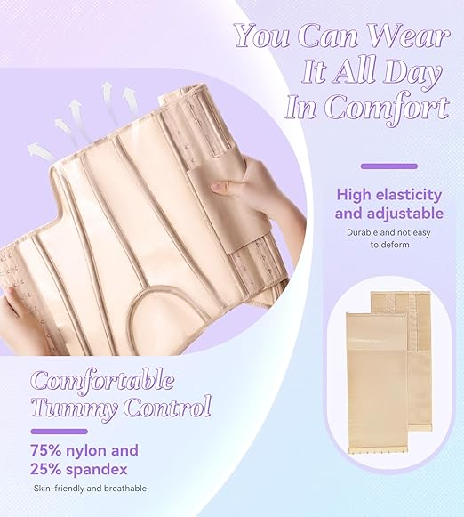 Waist Trainer for Women Tummy Control Workout Girdle Corset Waist Cincher